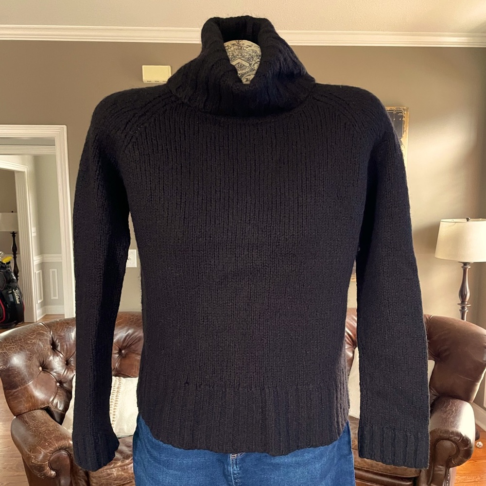 Classic Boxy Wool-blend Turtleneck Sweater